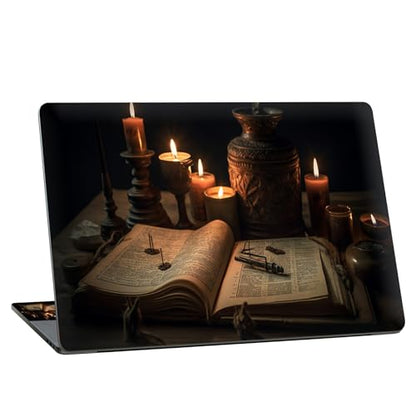 Universal Laptop Skin Sticker with 2 Wrist Pad Skins, Waterproof Scratch Resistant Vinyl Laptop Cover Decal, Cut to Fit for 11–15.6 Inch MacBook HP Dell Lenovo, Magic Book - color: Magic Book