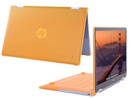 mCover Hard Case ONLY Compatible for 2024~2025 14" HP Chromebook x360 14B-CD0000 Series Laptop Computers (NOT Fitting Any Other HP Chromebook & Windows Notebook PC)- Orange - color: Orange