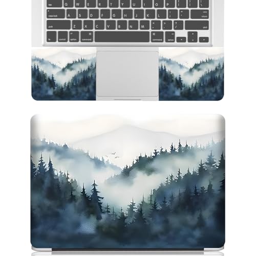 12.1-15.6 Inch Laptop Skin Decal, Universal Reusable Vinyl Laptop Cover Sticker, Waterproof Art Decal Protector - Misty Forest - color: Misty Forest