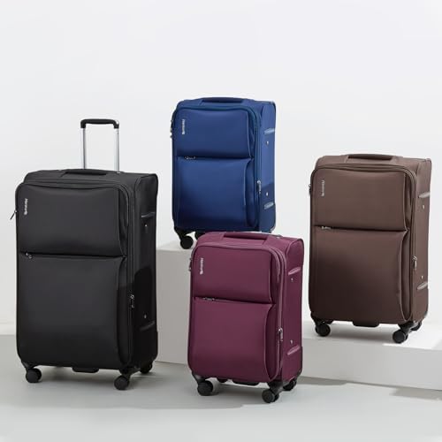 Hanke Softside Expandable 20 Inch Carry On Luggage with Wheels Airline Approved, TSA Luggage Lightweight Rolling Suitcases for Travel Carry On Bag(Purple) - color: Purple, size: 20 Inch Carry on