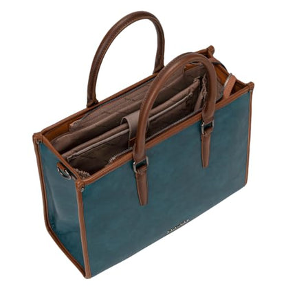 Montana West Laptop Tote Bag for Women 15.6 Inch Computer Bags Business Office Work Briefcase With Adjustable Shoulder Strap - color: Dark Blue