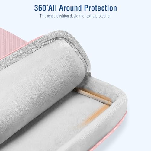 MOSISO 360 Protective Laptop Bag 15.6 inch, 15-16 inch Computer Bag | Compatible with MacBook Air 15 inch/Pro 16 inch, HP,Dell,Lenovo,Asus, Laptop Carrying Case with Strap&Handl, Pink - color: Pink, size: 16 inch