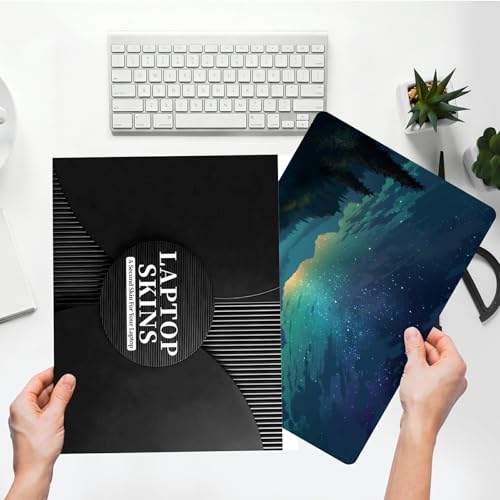Universal Laptop Skin Sticker with 2 Wrist Pad Skins, Waterproof Scratch Resistant Vinyl Laptop Cover Decal, Cut to Fit for 11–15.6 Inch MacBook HP Dell Lenovo, Magic Starry - color: Magic Starry
