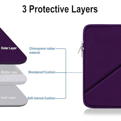 Laptop Case 15.6 inch, Traveling Carrying Computer Bag with Zippered Pocket, Shockproof Protective Laptop Sleeve Compatible for Apple Notebook, HP, Dell, Acer, Asus, Lenovo, Purple - color: Purple, size: 15.6 inch