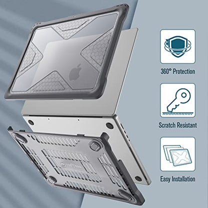 Fintie Case for MacBook Pro 14 Inch A3426 A3427 A3434 A3401 A3185 A3112 A2992 A2918 A2779 A2442 with M5 M4 M3 M2 M1 Chip (2021-2026) - Heavy Duty Rugged Hard Shell Cover, Gray - color: Gray