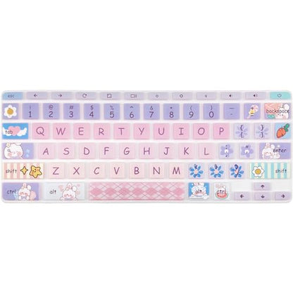 Cute Silicon Keyboard Cover Skin for HP Chromebook 11 x360 11.6", Chromebook 11 G2/G3/G4/G5/G6 EE/G7 EE 11.6’’,HP Chromebook 14-ca 14-ak14-X Series, HP Chromebook 14 G2 G3 G4 G5, Cute Bunny - color: Cute Bunny