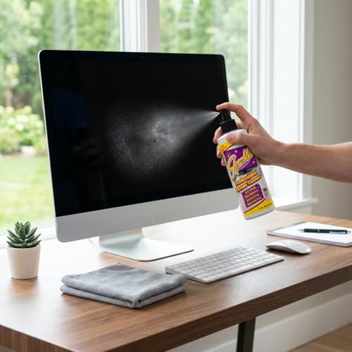 Sparkle Screen & Monitor Cleaner Spray, Ammonia & Alcohol-Free, Anti-Static, Streak-Free Formula for TVs, Laptops & Displays, 8 fl oz (Pack of 2) - size: 8 Fl Oz (Pack of 2)