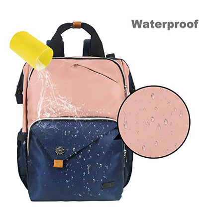 Hap Tim Laptop Backpack, Travel Backpack for Women, Pink Work Backpack (7651-BP) - color: Blue Pink