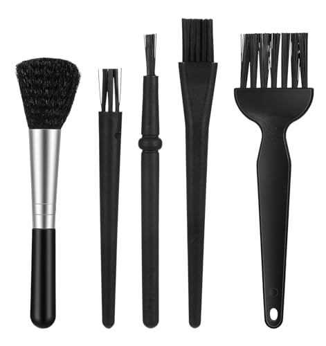 5 Pcs Keyboard Cleaning Brush, 5.5 Inch Anti Static Brush, Computer Laptop Keyboard Small Space, Dust Cleaning (Black)