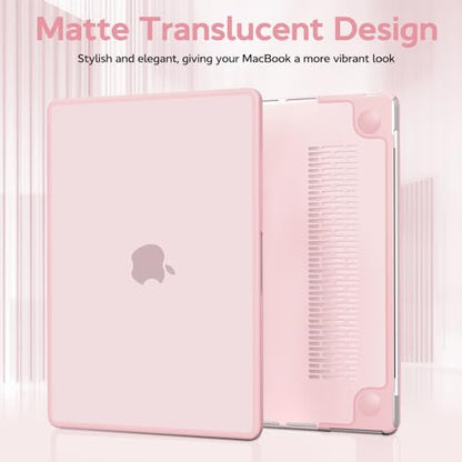 B BELK Compatible with MacBook Air 13 inch Case 2026 2025-2022 M5 M4 M3 M2 | Model A3449 A3240 A3113 A2681, Anti-Cracking Soft TPU Bumper for MacBook Air 13.6 inch Case with Keyboard Cover, Baby Pink - color: Baby Pink
