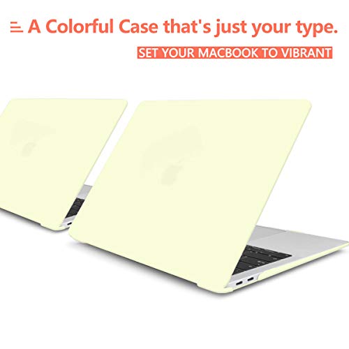 CISSOOK Matte Yellow Case for MacBook Pro 13 Inch 2022 2021 2020 Release M2 A2338 M1 A2251 A2289 Model, Hard Shell Case with Keyboard Cover & Screen Protector for Pro 13.3" Touch Bar, M2 Mellow Yellow - color: Mellow Yellow