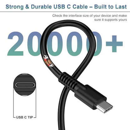USB C Laptop Charger 100W, Fast PD 3.0 Power Adapter with 5ft Cable, Universal Compatible with Lenovo Thinkpad HP MacBook Dell Asus Acer and All USB-C Device – Travel Friendly, ETL Certified - color: gold black, size: normal