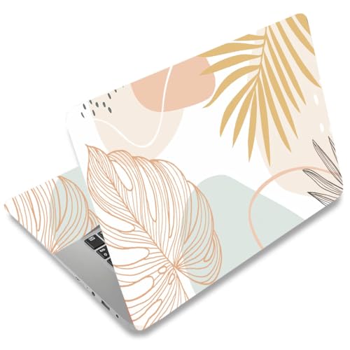 SUPERDANT Color Blocks and Leaves Laptop Skin Minimalist Laptop Sticker PVC Computer Stickers Dustproof Art Decal Protector 12" 13" 13.3" 14" 15" 15.4" 15.6" Notebook Art Decal Light Pink Light Green - color: Light Pink+Light Green