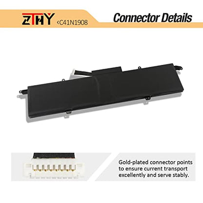 C41N1908 Laptop Battery Replacement for Asus ROG Zephyrus G14 GA401 GA401Q GA401II GA401IU GA401IV GA401IVC GA401IH GA401QC GA401QH GA401QM GA401QE GA401QEC ROG Studio Pro 14 PX401QM PX401IV C41PQ05 - size: 12.48*3.23*0.39 inch C41N1908