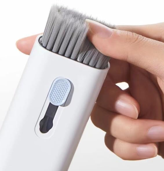 7-in-1 Multi-Function Keyboard Cleaning Brush Set Ideal for Cleaning Headphones, Phones, and Computer Screens - color: Blue