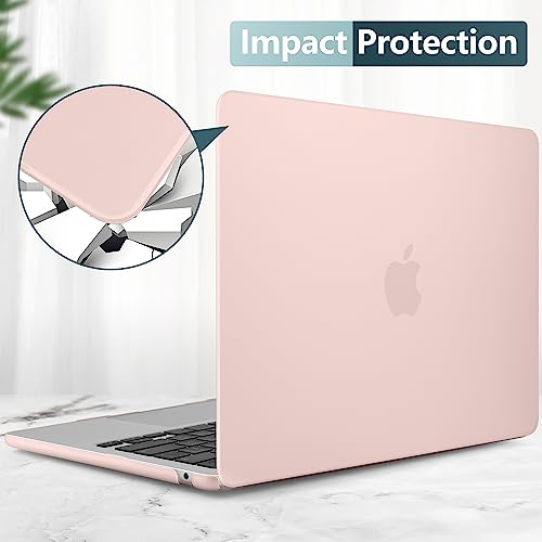 for MacBook Air 15 Inch Case M5 M4 M3 M2 (2026-2023) A3448 A3241 A3114 A2941, Protective Hard Shell Cover Compatible with Touch ID & Liquid Retina Display - Matte Chalk Pink - color: Matte Chalk Pink