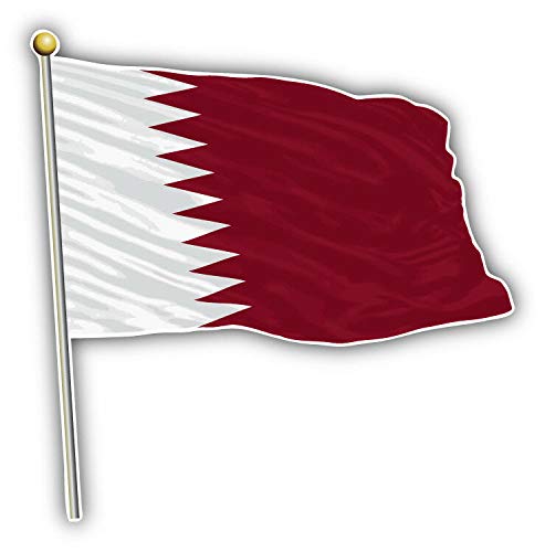 Qatar Waving World Flag Decorative Scrapbooking Sticker Waterproof Vinyl Stickers for Water Bottle, Laptop & Phone Case – 50 Pack