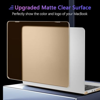 MEEgoodo for MacBook Air M5/M4/M3/M2 13 inch Case 2026-2022, Fit Model A3449/A3240/A3113/A2681, Flexible Case for MacBook Air 13.6 inch with TPU Keyboard Cover & Webcam Cover & OTG Adapter, Peach Fuzz - color: Peach Fuzz