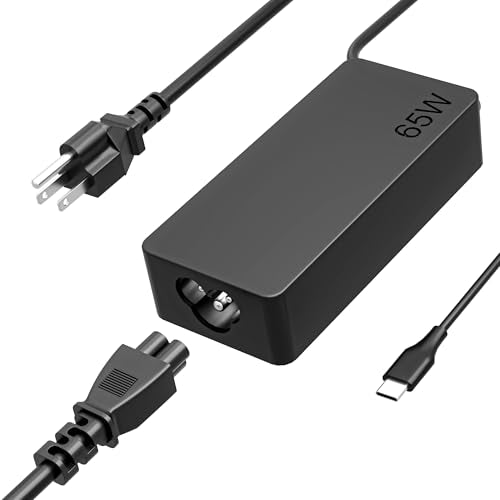 65W 45W USB C Laptop Charger Compatible with Lenovo ThinkPad X1 X280 T14 T15 T480 T480s T490 T580 T590 E14 E15 E16,Yoga 6 7 720 730 C740 C940,Chromebook 300e,TypeC Fast AC Adapter Power Cord