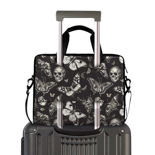 MNSRUU Laptop Bag for 15.6 inch Black Gothic Bats - color: Skull A8414