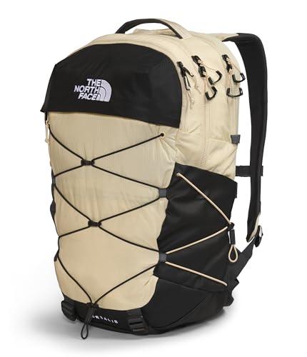 The North Face Borealis Commuter Laptop Backpack, Gravel/Blk-NPF, OSFA | Water Repellent, Laptop Sleeve, Large Main Compartment - color: Gravel/Tnf Black-npf