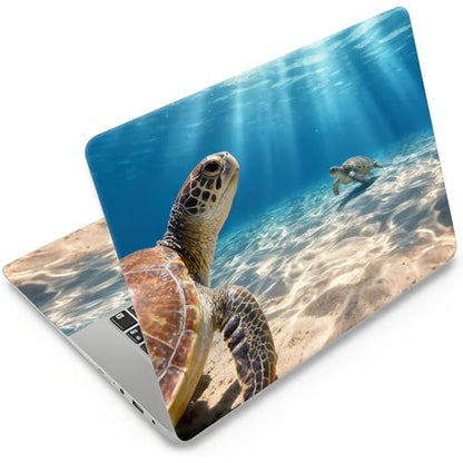 Laptop Skin 12.1-15.6 inch Removable Universal Reusable Laptop Sticker Decal,Waterproof No Residue Vinyl Cover,Scratch-Resistant Cuttable Full Wrap Sticker for Notebook, Cute Sea Turtle - color: Cute Sea Turtle