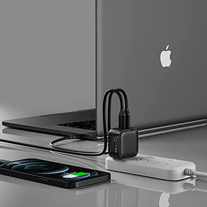 GaNHub 65W GaN USB C Charger 3-Port, PPS PD Fast Charger Foldable Wall Charger for MacBook Pro/Air, iPad Pro, iPhone 16/15 Pro Max, Galaxy S24/S23, Pixel, Steam Deck and More