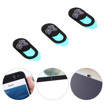 DOITOOL 3pcs Laptop Webcam Privacy Covers with Koala Pattern, Ultra-Thin Sliding Camera Lens Caps for Computers, Tablets, and Smartphones, Anti-Peeping Security Protectors