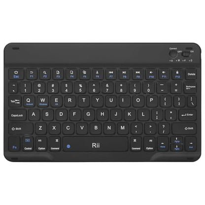 Rii Bluetooth Keyboard, Slim Wireless Keyboard with Type-C Charging, Portable Keyboard for iPad Mac Windows Android Tablets Samsung Tablet Laptop Smartphone