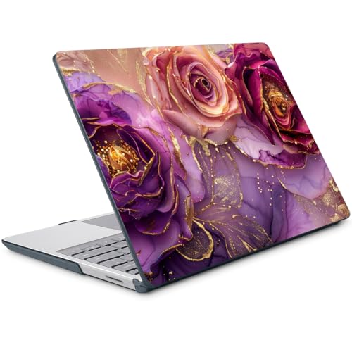 Mektron Surface Laptop Go 12.4 inch Case Compatible with Go 3/2/1 Microsoft Surface Laptop 12.4" Cover 2023-2020 Releases Model 1943/2013 Plastic Hard Shell Case with Screen Protector, Marble Flowers - color: Marble Flowers