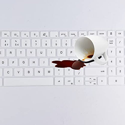 Keyboard Cover for 15.6" Dell Inspiron 15 3510 3511 3515 3525 3530 3535 5510 5515 5518 7510, 2025 Dell 15 Laptop DC15250 DC15255 15.6, Vostro 3510 3520 3530 5510 5515 15.6, Latitude 3520/Inspiron 7610 - color: White