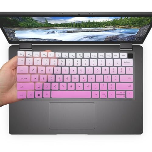 Keyboard Cover Skin for Dell Latitude 5420 5430 5431 7410 7420 7430 7440 7450 9420 9430 14", Dell Latitude 7520 9510 9520 15.6" Laptop Keyboard Protector-OmbrePurlple - color: OmbrePurlple