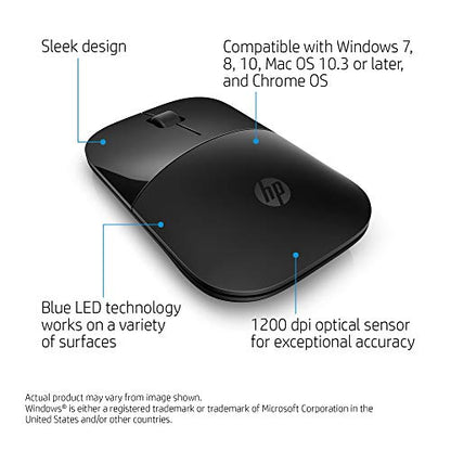 HP Wireless Mouse Z3700 (26V63AA#ABL, Black) - color: Black