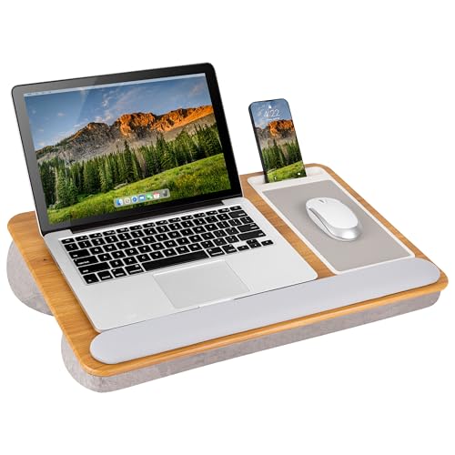 LAPGEAR Home Office Pro Lap Desk – Oak Woodgrain, Fits 15.6” Laptops - color: Oak Woodgrain, size: Home Office Pro W/Wrist Rest
