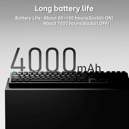 NuPhy Node100 Wireless Mechanical Keyboard, Hot Swappable Custom Bluetooth Keyboard, 109 Keys Computer Gaming Keyboards, Supports Touch Gestures, PBT Keycaps, RGB Backlit, Bluetooth/2.4GHz/USB-C - color: Gray, size: High-profile Blush Max Switch