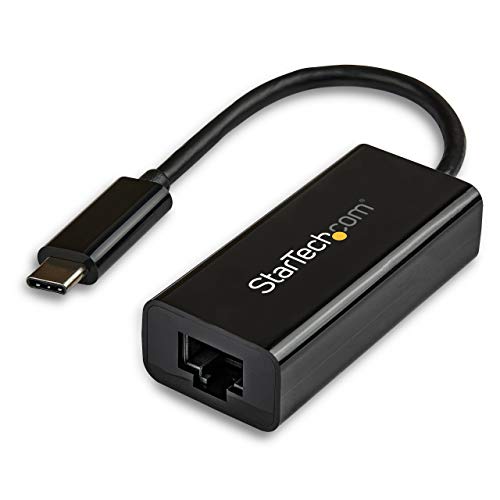 StarTech USB-C Gigabit Ethernet Adapter, Thunderbolt 3/4, RJ45 | Thunderbolt 3/4 Compatible, 10/100/1000 Mbps, USB Bus Powered, Windows, Mac, Linux, ChromeOS - color: Black, size: 1Gbps, style: USB-C