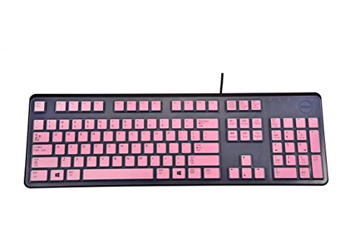 Keyboard Cover for Dell KB212-B & Dell 2GR91 4G481 KB4021 Slim USB 104-Key Keyboard, Dell KB212-B Keyboard Skin Protector - Pink - color: Pink