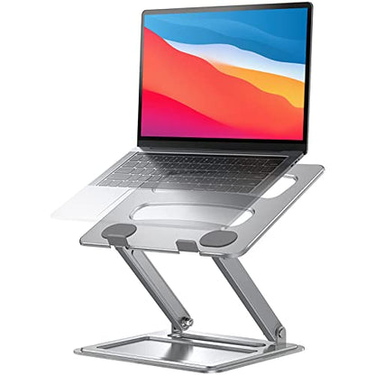 Adjustable Laptop Stand, Portable for 17.3inch Laptops, Holds Up to 17.6lbs, Ergonomic Posture & Heat Dissipation - color: Sliver