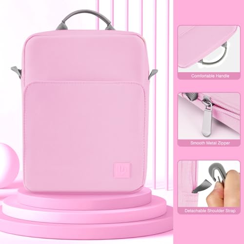 Dadanism 9-11 Inch Tablet Sleeve Bag Carrying Case with Shoulder Strap | Fits iPad (A16) 11", iPad 10th Gen 10.9", iPad Air M4/Pro M5 11", iPad 9/8/7th 10.2", Galaxy Tab A11+ Plus 11", Flowers Pink - color: Flowers Pink, size: 9-11 Inch