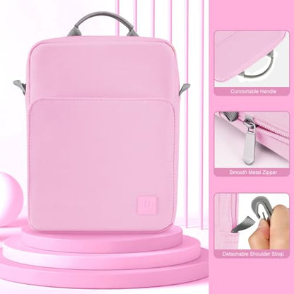 Dadanism 9-11 Inch Tablet Sleeve Bag Carrying Case with Shoulder Strap | Fits iPad (A16) 11", iPad 10th Gen 10.9", iPad Air M4/Pro M5 11", iPad 9/8/7th 10.2", Galaxy Tab A11+ Plus 11", Flowers Pink - color: Flowers Pink, size: 9-11 Inch