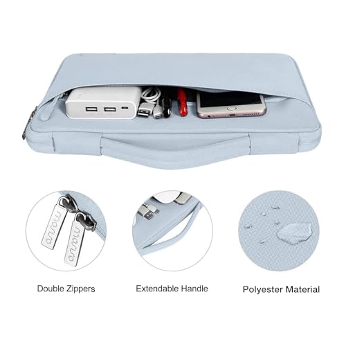 MOSISO Compatible with MacBook Air 13 inch Case M5 2026 M4 2025 M3 M2 2024-2022 A3449 A3240 A3113 A2681,Hard Shell&Sleeve Bag&Keyboard Skin&Webcam Cover&ScreenFilm for MacBook Air 13.6, Baby Blue - color: Baby Blue