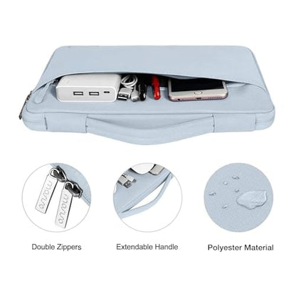 MOSISO Compatible with MacBook Air 13 inch Case M5 2026 M4 2025 M3 M2 2024-2022 A3449 A3240 A3113 A2681,Hard Shell&Sleeve Bag&Keyboard Skin&Webcam Cover&ScreenFilm for MacBook Air 13.6, Baby Blue - color: Baby Blue