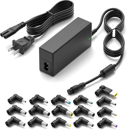 Powseed 65W Universal Laptop Charger for Dell HP Asus Acer Samsung Toshiba Lenovo IBM Sony Gateway Notebook Ultrabook Chromebook, DC Output 18.5V 19V 19.5V 20V Power Adapter Supply Cord 65W