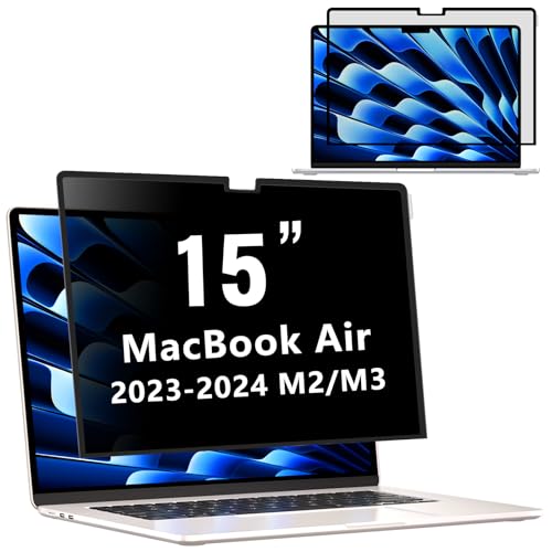 ZOEGAA OEGAA MacBook Air 15 inch Privacy Screen (2023-2026), Privacy Screen MacBook Air 15 inch for M2, M3, M4, M5 Chip, Removable 15.3 inch Laptop Anti-Spy Filter Anti-Glare Blue Ray Reduction - size: MacBook Air 15.3 inch