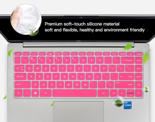 Keyboard Cover for 2023 HP Envy 2-in-1 14" 14t-es000 14-es0013dx 14-es0033dx, HP 14" Laptop 14-ep 14-em 14t-ep000 14z-em000 14-ep000 14-ep0097nr 14-ep0145cl 14-em0047nr Keyboard Skin, Hot Pink - color: Hot Pink
