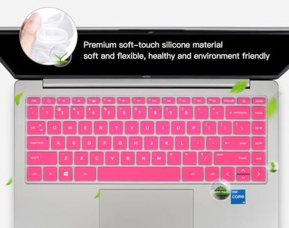 Keyboard Cover for 2023 HP Envy 2-in-1 14" 14t-es000 14-es0013dx 14-es0033dx, HP 14" Laptop 14-ep 14-em 14t-ep000 14z-em000 14-ep000 14-ep0097nr 14-ep0145cl 14-em0047nr Keyboard Skin, Hot Pink - color: Hot Pink