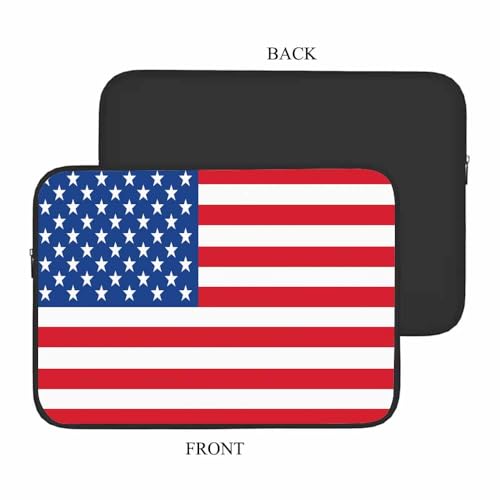 Laptop Sleeve Bag 15.4 15.6 Inch,American Flag USA National Flag Patriotic Protective Polyester Computer Cases Laptop Cover Briefcase Bag Tablet Travel Cover - color: LPS-005