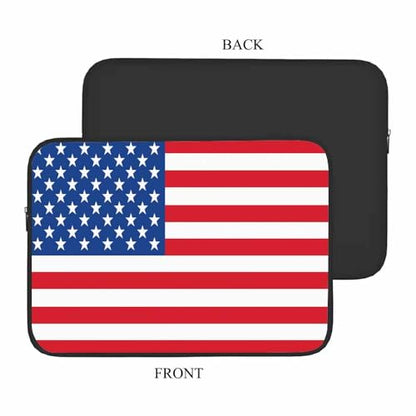 Laptop Sleeve Bag 15.4 15.6 Inch,American Flag USA National Flag Patriotic Protective Polyester Computer Cases Laptop Cover Briefcase Bag Tablet Travel Cover - color: LPS-005