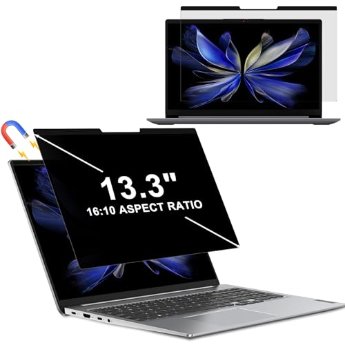 Magnetic Laptop Privacy Screen 13.3 Inch 16:10 - Monitor Privacy Filter | Anti-Glare Blue Light Shield, Removable Anti-Spy Screen for Lenovo Hp Dell Acer Asus Thinkpad Envy Xps (286 * 185mm) - size: 13.3 inch (16:10)