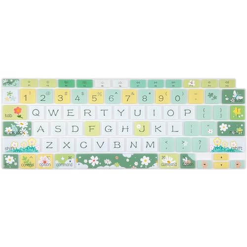 Silicone Keyboard Cover for MacBook Air 13 inch 2021 2020 Model A2179 A2337 M1 Chip, Spring Flowers - color: Spring Flowers